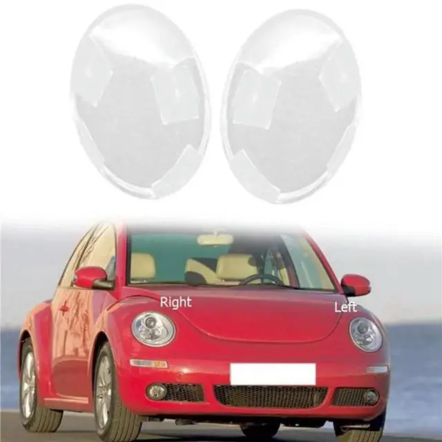 Alt view image 2 of 3 - 3 Pair Headlight Lampshade Transparent Lens Cover Headlight Shell For Volkswagen Beetle 2006-2012