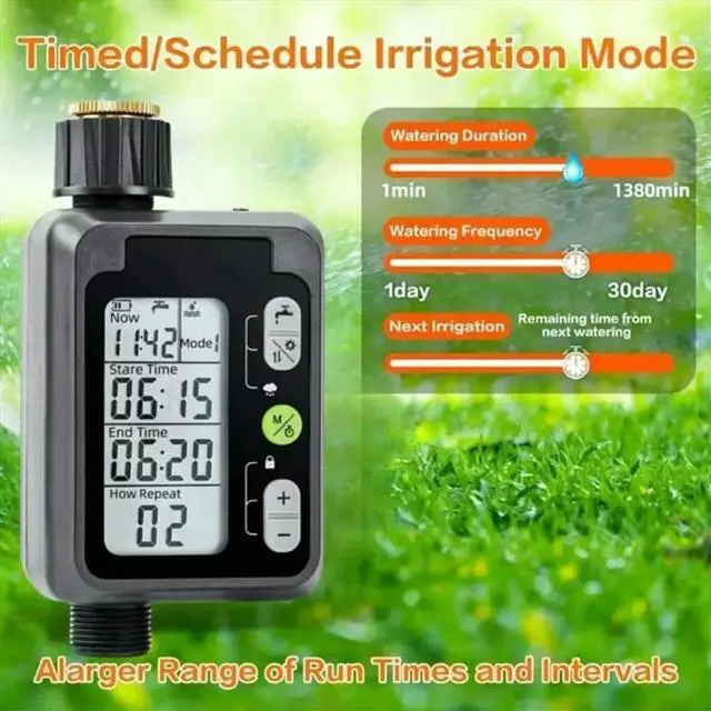 Main image of Multipurpose Garden Irrigation Timer, Multiple Modes, Automatic Lawn Watering Timer, Efficient Garden Irrigation
