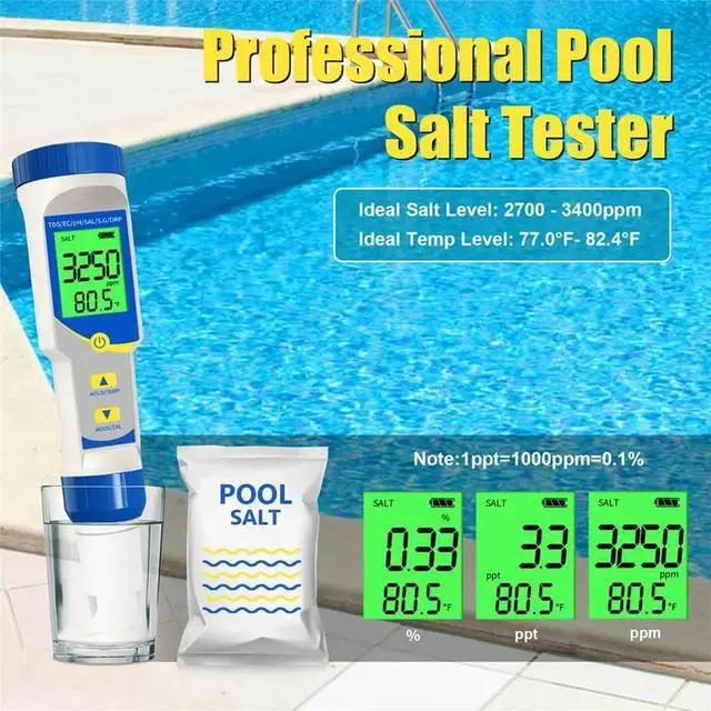 Main image of 7 in 1 PH Meter High Accuracy Water Tester TDS EC ORP Ppm Tester for Pool Saltwater Aquarium Hydroponics