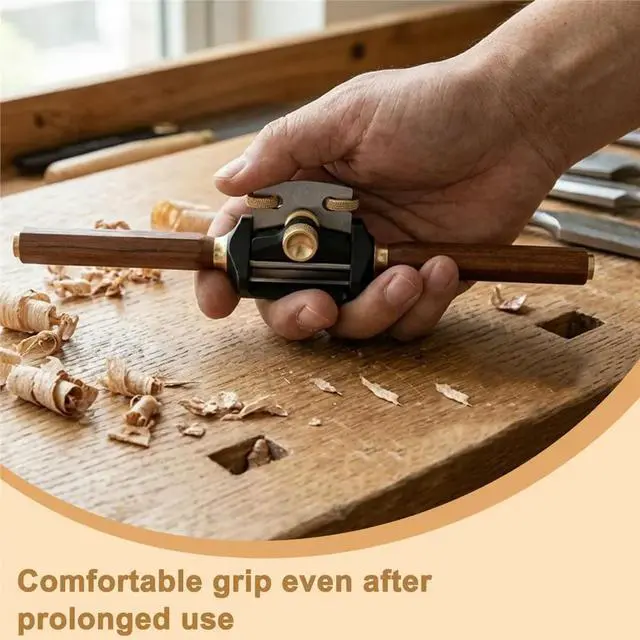 Alt view image 2 of 6 - uyuy Adjustable Two Handed Mini Planer Tool,Aluminum Alloy Woodworking Cutting Plane Hexagonal Handle Manual Wood Planer A