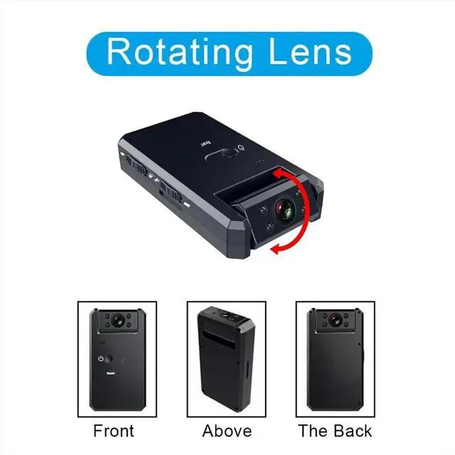 Alt view image 3 of 6 - MD90S Camera Full HD 1080P Infrared Night Vision Body Camera Video DVR 180 Degree Rotation Mini Camcorder Sports DV