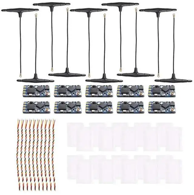Main image of Supports Wi-Fi Upgrade-ELRS 2.4Ghz 10-Pack Nano Expresslrs Receiver T-Type Antenna For RC FPV Drones