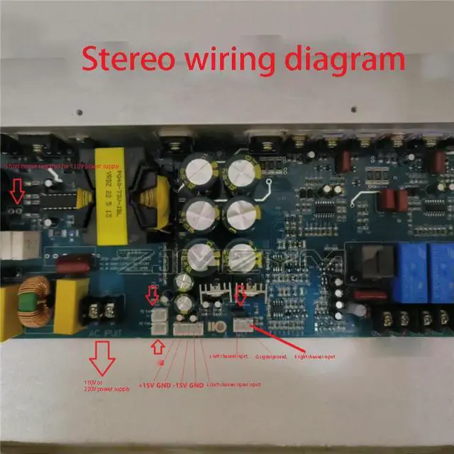 Alt view image 3 of 3 - Stereo 500W+500W Bridge Mono 1KW High-power Digital Amplifier Board With Switch Power Integrated Board