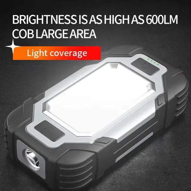 Alt view image 2 of 6 - Led Flashlight USB with Built-in Multi Function Folding Work Light COB Waterproof Fishing Camping Torch Yellow