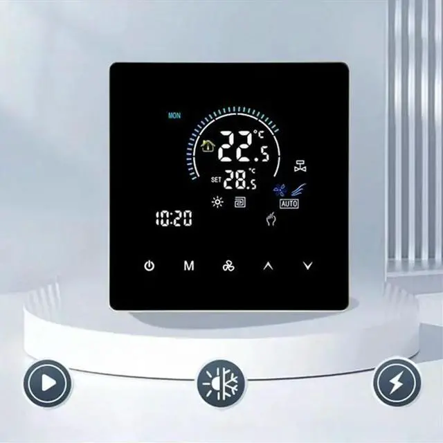 Alt view image 3 of 6 - Thermostat Remote Control Programmable Heating Cooling Temperature Controller for Home Office Floor Heating