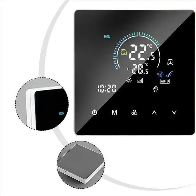 Alt view image 2 of 6 - Thermostat Remote Control Programmable Heating Cooling Temperature Controller for Home Office Floor Heating