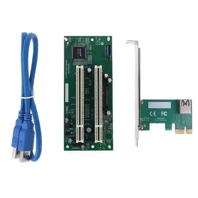 Alt view image 3 of 6 - 2025 PCI-Express to PCI Adapter Card PCIe to Dual Pci Slot Expansion Card USB3.0 Add on Cards Converter PCIE x1 to x16 Card
