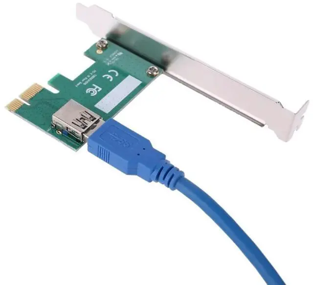 Alt view image 2 of 6 - 2025 PCI-Express to PCI Adapter Card PCIe to Dual Pci Slot Expansion Card USB3.0 Add on Cards Converter PCIE x1 to x16 Card