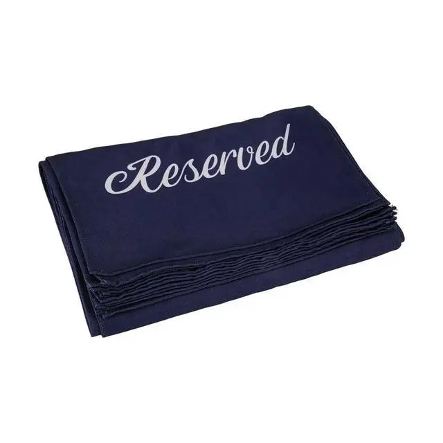 Alt view image 2 of 6 - 12 Pieces Reserved Seating Signs for Chairs 22 Inch Reserved Signs for Church Pews Cloth Placeholder for Restaurant A