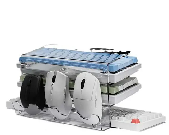 Main image of Multifunctional Desktop Acrylic Tablet Holder for Computer Keyboard and Mouse Stand