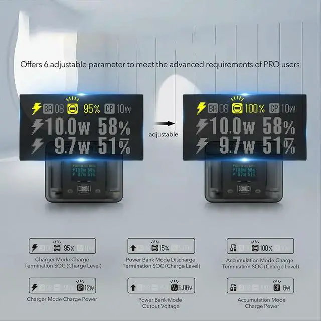 Alt view image 3 of 6 - For Ace Pro2 Fast Charging Charger Bidirectional Charging Manager