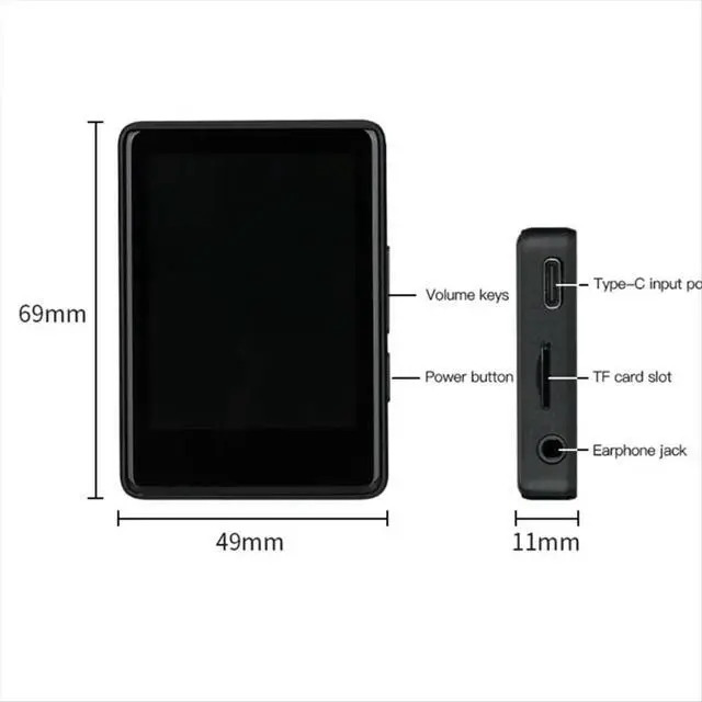 Alt view image 3 of 6 - S18 MP4 Music Player Protable Touch Screen Walkman Bluetooth MP3 Player Support E-Book FM Radio Recording Alarm 64GB