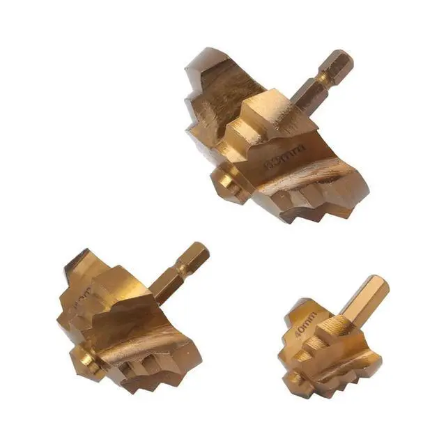 Alt view image 2 of 6 - 3pcs 8mm Shank PPR Lifting,Stepped Drill Bit,Connection Tool 40/50/63mm, for Repair
