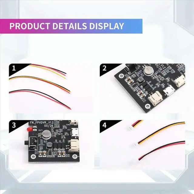Alt view image 3 of 6 - 720P Analog AV Signal CVBS Input and Output Vehicle Video Recorder Module DVR Board Single Channel