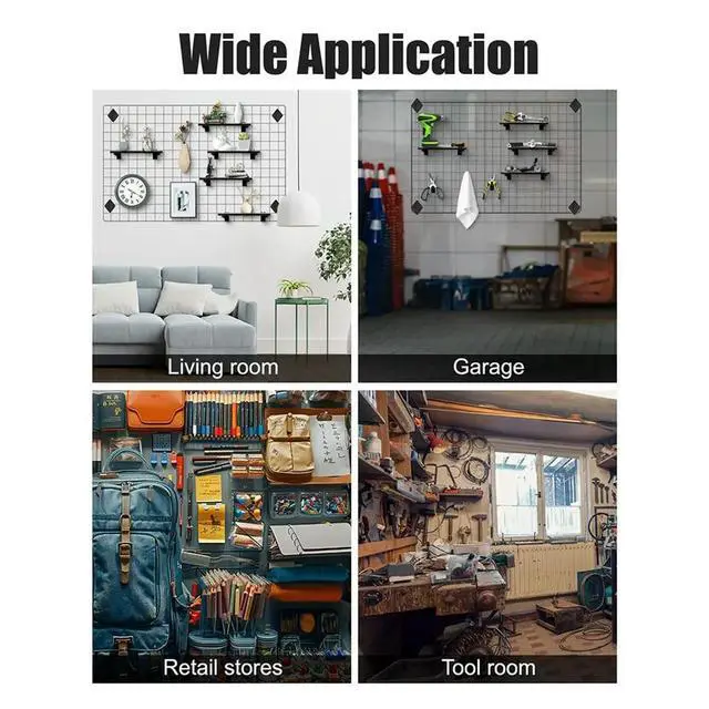 Alt view image 2 of 6 - Gridwall Shelf Bracket with Lip, 12" l Gridwall Brackets Hooks Heavy Duty Shelf Bracket Gridwall Accessories