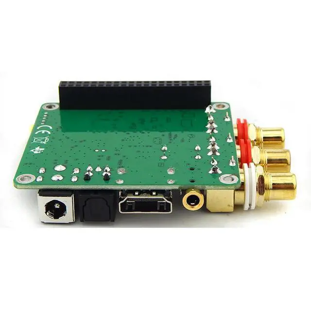 Alt view image 2 of 6 - Pi DAC Audio Decoder Board HIFI Expansion Module Supports Coaxial Fiber I2S output 3B/3B+4B PCM 32K-192K Support 3B 4B