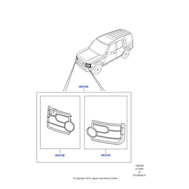 Alt view image 2 of 3 - VUB501200 Front Light Guards Set For Land Rover LR3 Discovery 3 2005-2009 Headlight Protection Frame