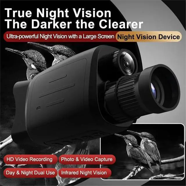 Alt view image 2 of 6 - 16X Zoom 2000mAh Rechargeable Night Vision Monocular with Wrist Strap Handheld