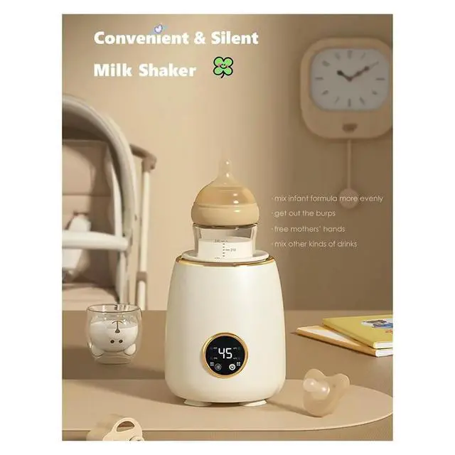 Alt view image 2 of 6 - Electric Milk Bottle Shaker with LED Display, Adjustable Milk Blender for Night, Shopping, Camping, Daily Use