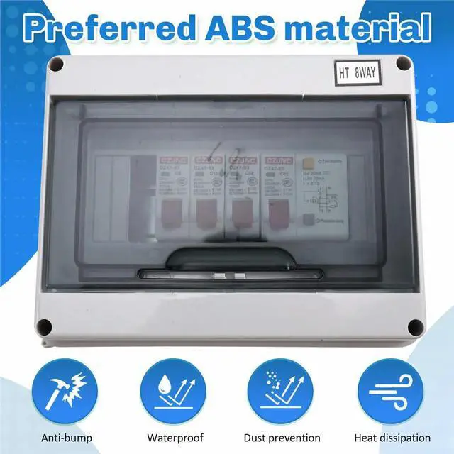 Alt view image 2 of 6 - 3 Way Garage Caravan Consumer Unit 63A 30mA RCD 3MCB 6A+16A+32A 230/400V