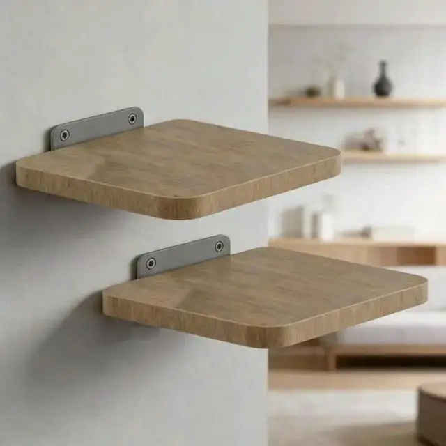 Alt view image 2 of 6 - Premium Wooden Soundbar Wall Stand Supports for Multiple Brands Speaker Stand