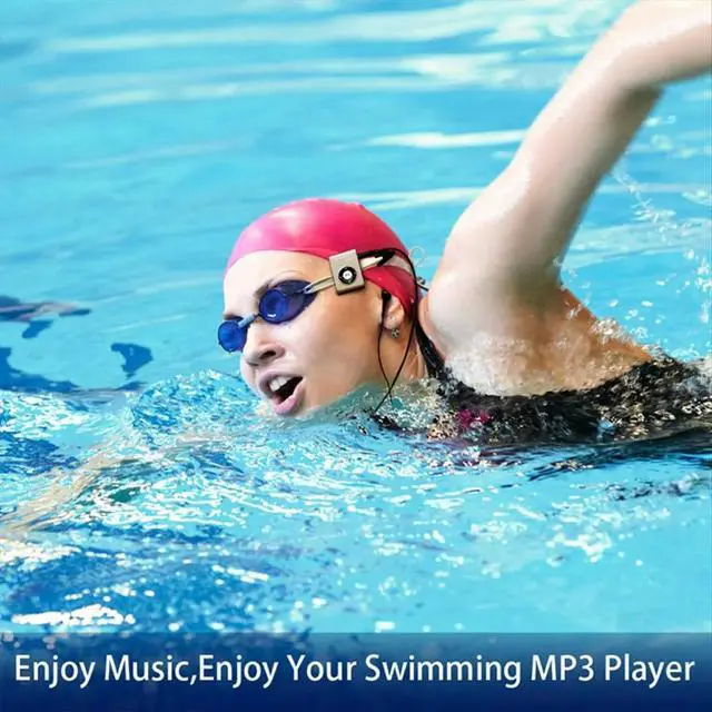 Alt view image 3 of 6 - IPX8 Sports Waterproof MP3 Music Player Diving Surf Swimming MP3 Mini Clip MP3 Player FM Radio Waterproof Headphone B
