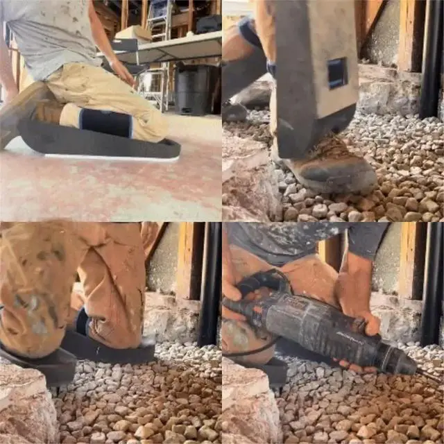 Alt view image 2 of 6 - Self-Supporting Crawler Climber Knee Pads Light Weight Work Kneepads for Attic Crawling Serviceable Cushion Protection