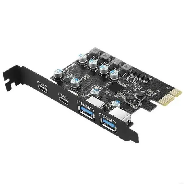 Alt view image 2 of 6 - l USB3.0 PCIE Card 4 Port 2 Type A 2 Type C Fast speed Data Transfer