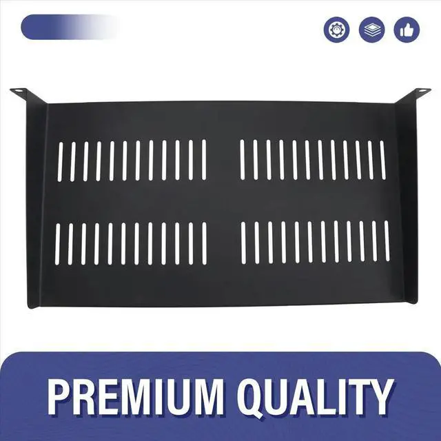 Main image of 1U Server Rack Mount Shelf Vented Cantilever Tray for 19Inch Network Equipment Rack & Cabinet