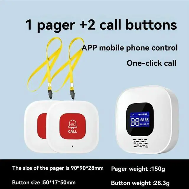 Main image of Tuya Elderly Caregiver Pager SOS Call Button Emergency SOS Alert System for Seniors Patients Elderly Home
