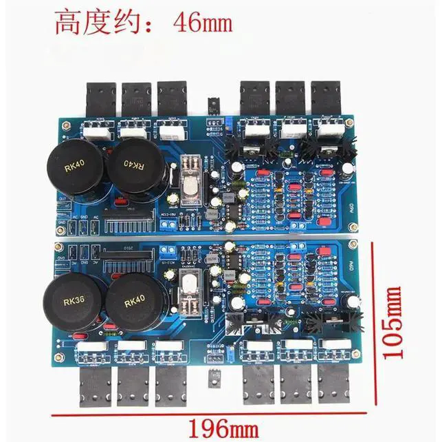 Alt view image 3 of 6 - A60 HiFi Power Amplifier Board High-power Class A Class AB Home Amplifier Board tube Professional Audio Accessories