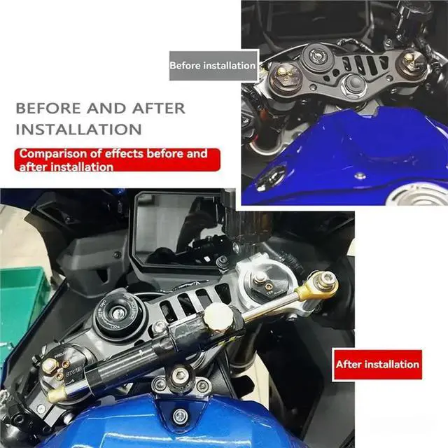 Alt view image 3 of 6 - Motorcycle Steering Damper Bracket Stabilizer Support For YAMAHA YZF R9 2025 YZF-R9 2026 Motorcycle Accessories