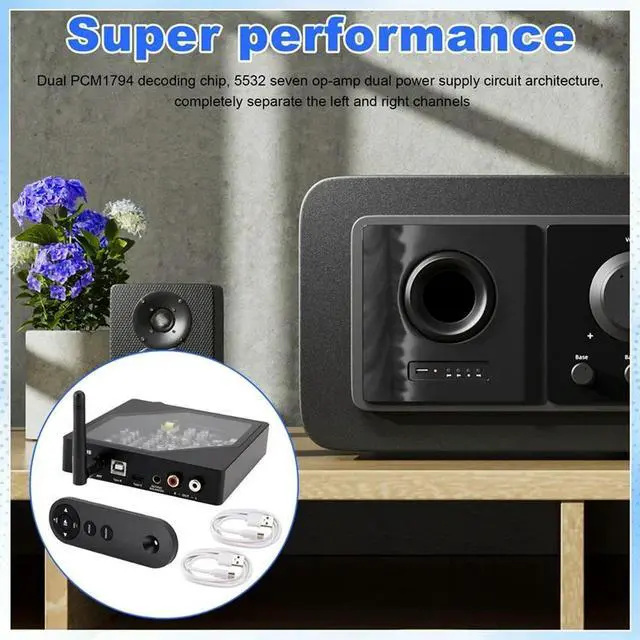 Alt view image 3 of 3 - B-M Audiophile Audio Decoder W610B Bluetooth USB Decoder DAC Dual PCM1794 HIFI Audio Headset Computer Mobile Phone Decoding