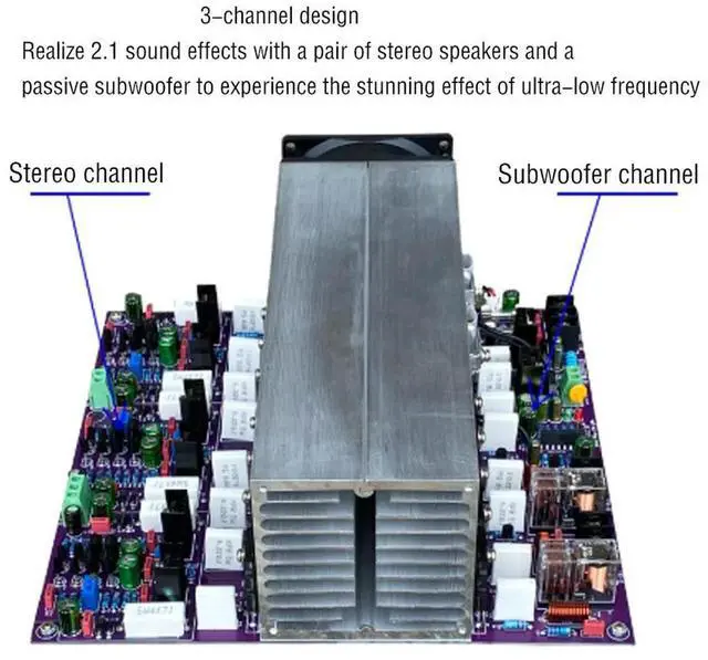 Main image of A1-2.1 Channel Amplifier Board Stereo Subwoofer High-power 450W HIFI Rear Stage Amplifier Board