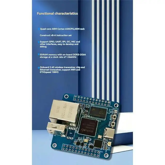 Alt view image 2 of 6 - BG-RK3308B CPU Development Board Quad-Core Cortex-A35CPU Onboard DDR3-2Gbit Supports ETH Iot Development Board
