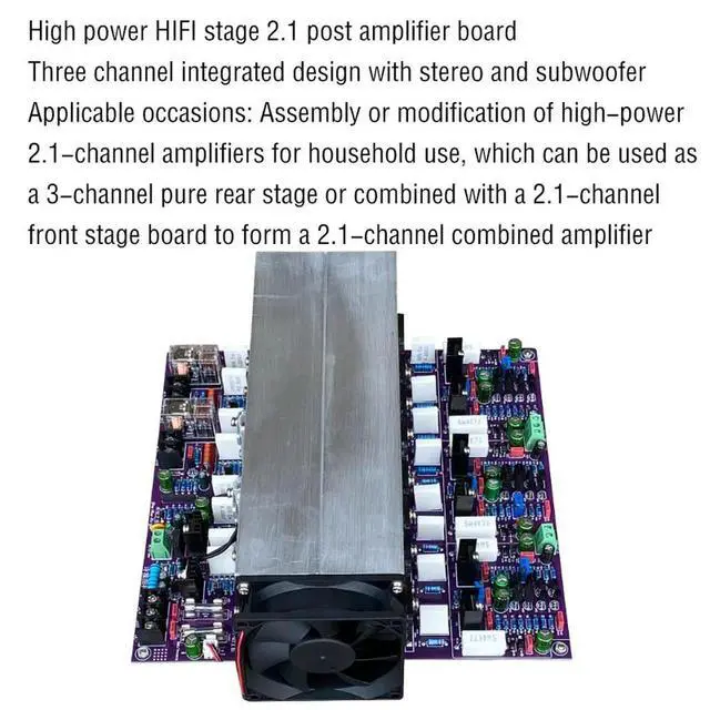Alt view image 2 of 6 - A1-2.1 Channel Amplifier Board Stereo Subwoofer High-power 450W HIFI Rear Stage Amplifier Board
