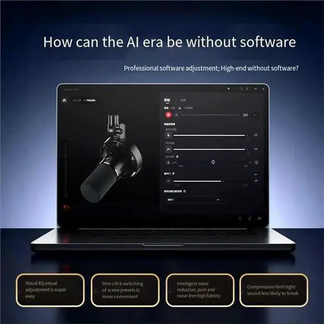 Alt view image 2 of 6 - PD300X Dynamic Microphone XLR USB Podcast Microphone