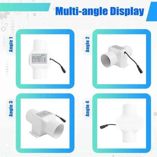 Main image of 60mm Extractor Fan Low Noise Duct Hydroponic Air Blower Speed-Regulating Exhaust Fan for Home Bathroom Ventilation