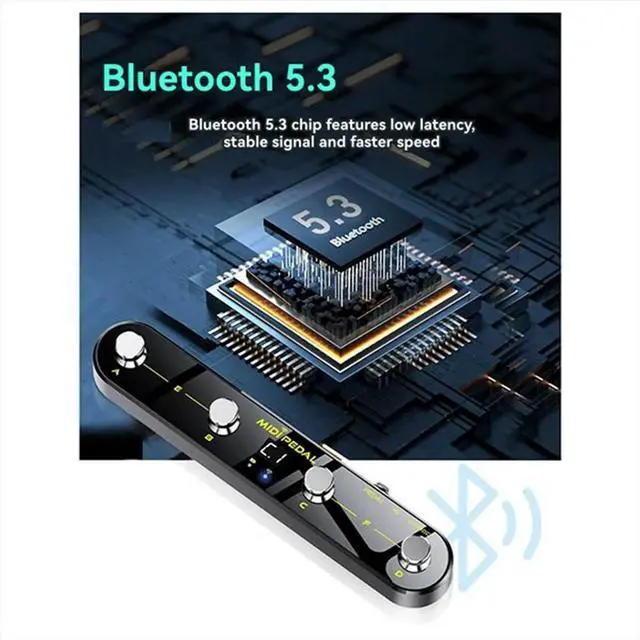 Alt view image 2 of 6 - MIDI Control Pedal Sound Mode Switching Four Step Nail Pedal Guitar Pedal for Electric Guitar