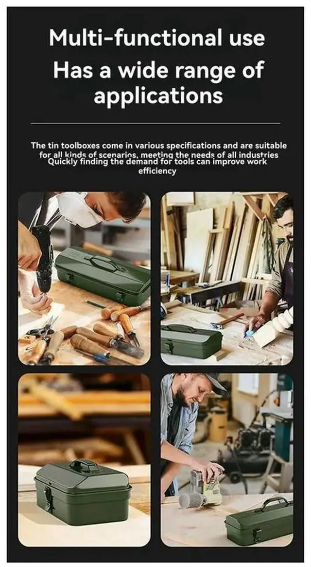 Alt view image 2 of 6 - Multifunctional Hardware Toolbox Home Toolbox Large Capacity Industrial Grade Electrician'S Special l Box