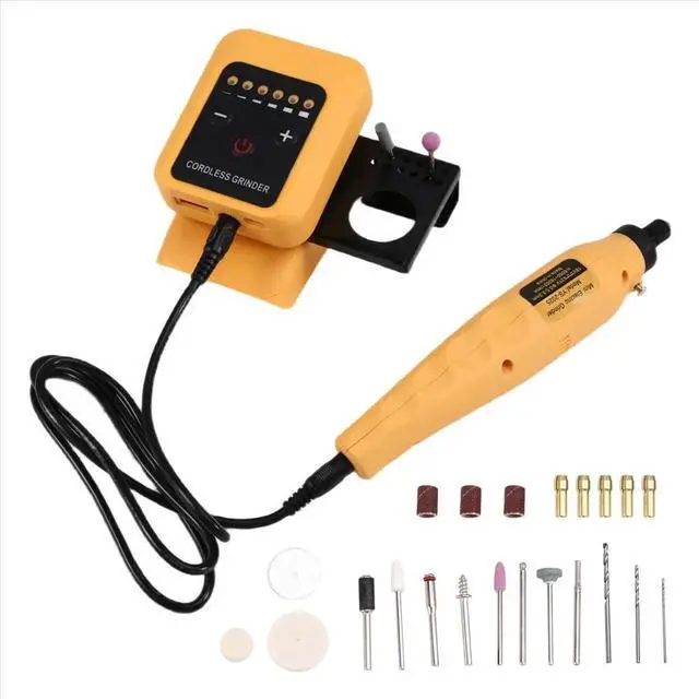 Alt view image 3 of 6 - 18-21v Lithium Small Electric Grinder 6 Speed Adjustment for DeWalt Interface Small Electric Drill