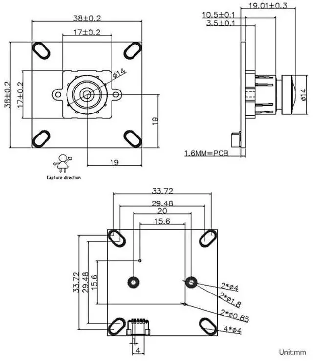 Main image of 2MP USB Camera Module GC2093 Photosensitive Chip M12 Camera Module Wide Dynamic Backlight Fixed Focus Microphone