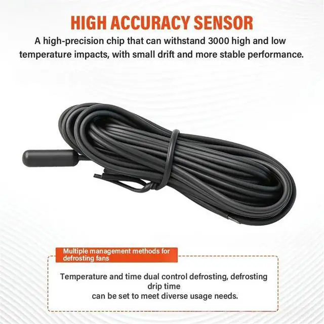 Alt view image 2 of 6 - Temp Control Thermostat Digital Temperature Switch Controller Heating Cooling NTC Sensor for Freezer Fridge 220V