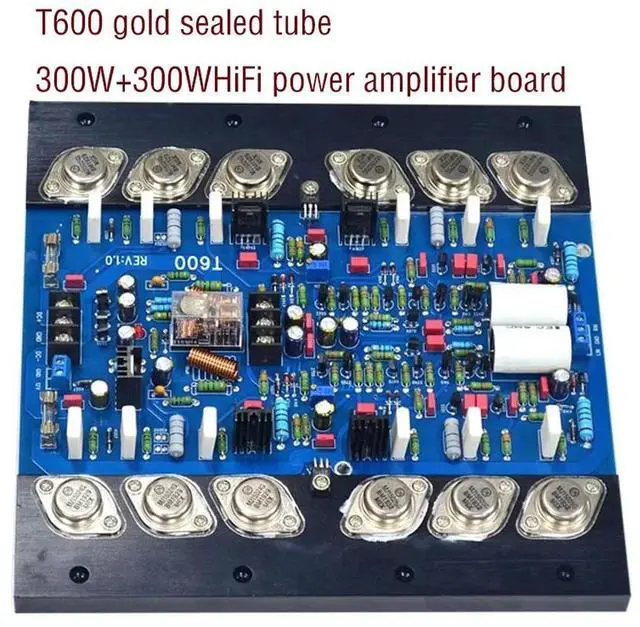 Main image of T600 HiFi Amplifier Board Gold sealed tube High-power Class AB Rear Amplifier Board Adjustable Class A Dual channel Tested well