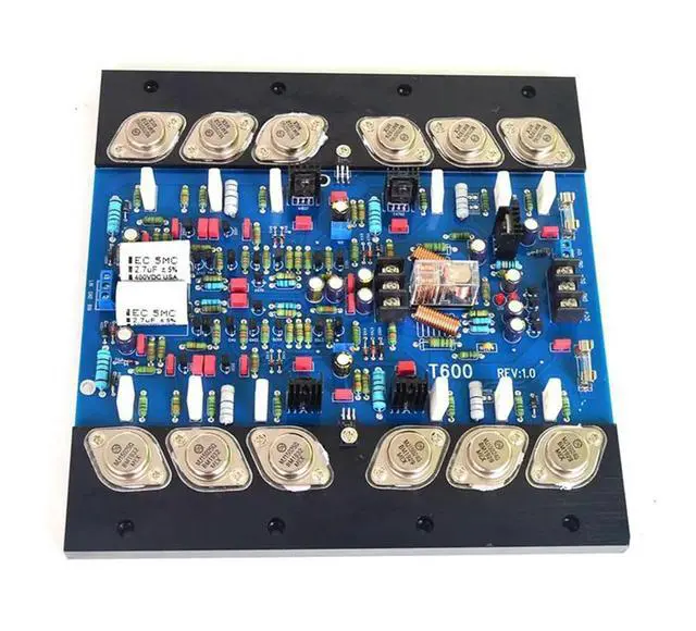 Alt view image 3 of 6 - T600 HiFi Amplifier Board Gold sealed tube High-power Class AB Rear Amplifier Board Adjustable Class A Dual channel Tested well