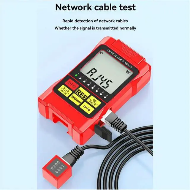 Alt view image 2 of 6 - Fiber Optic Optical Power Meter 50MW RJ45 Tester -70-+10dbm Mini Optical Power Meter Network Light Attenuation Tester