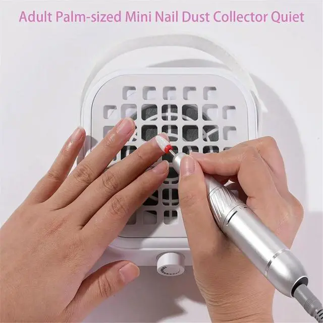 Alt view image 2 of 6 - Nail Powder Collector Mini C Type Dust Collector Fan Powerful Vacuum Cleaner Manicure Pedicure Tool