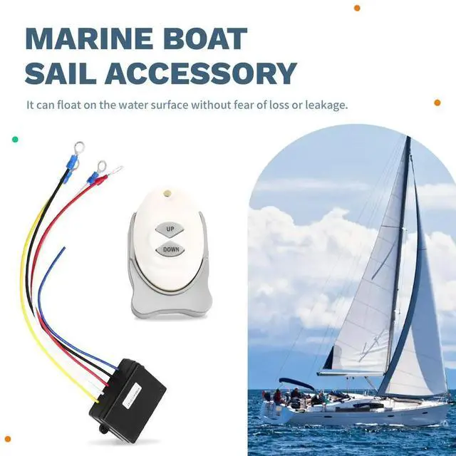 Main image of Remote Control Windlass Trim Controller Marine Boat Sail Accessory 2 Transmitter for Windlass