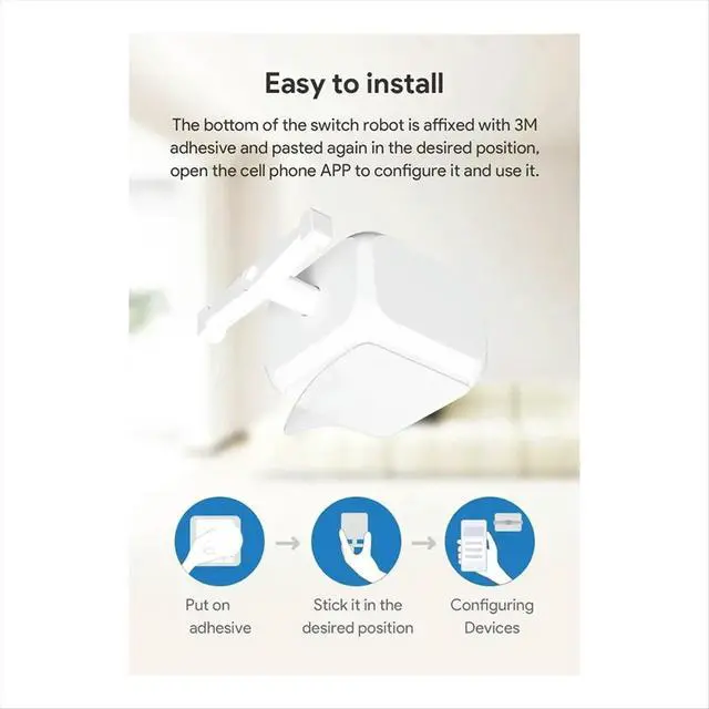 Alt view image 2 of 6 - Rechargeable Tuya Bluetooth 5.2 Switch for Fingerbot Plus 5V Robot Button Pusher Arm Switch for Alexa Google Home