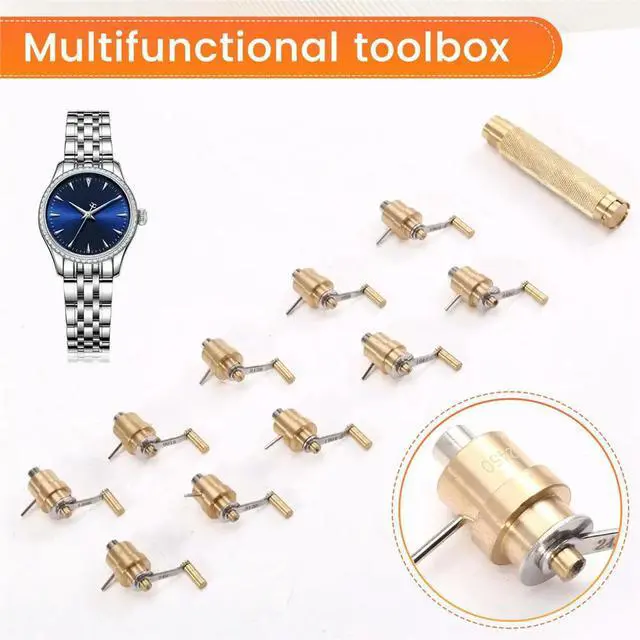 Alt view image 2 of 6 - Mainspring Winder Set Brass Watch Repair Tool Wristwatch Repairing Kit DIY Watchmaker Tools Watch Winding Tool